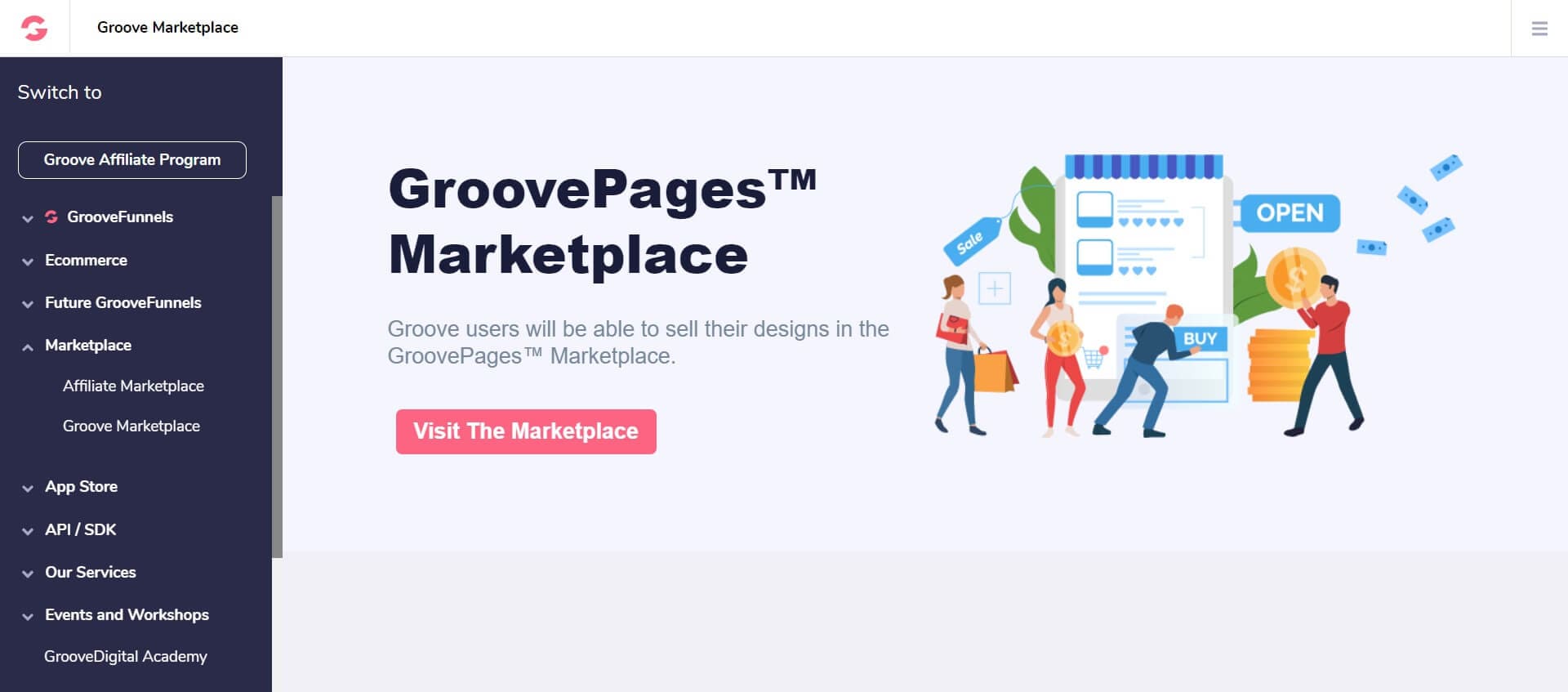 GrooveFunnel, GroovePages Marketplace