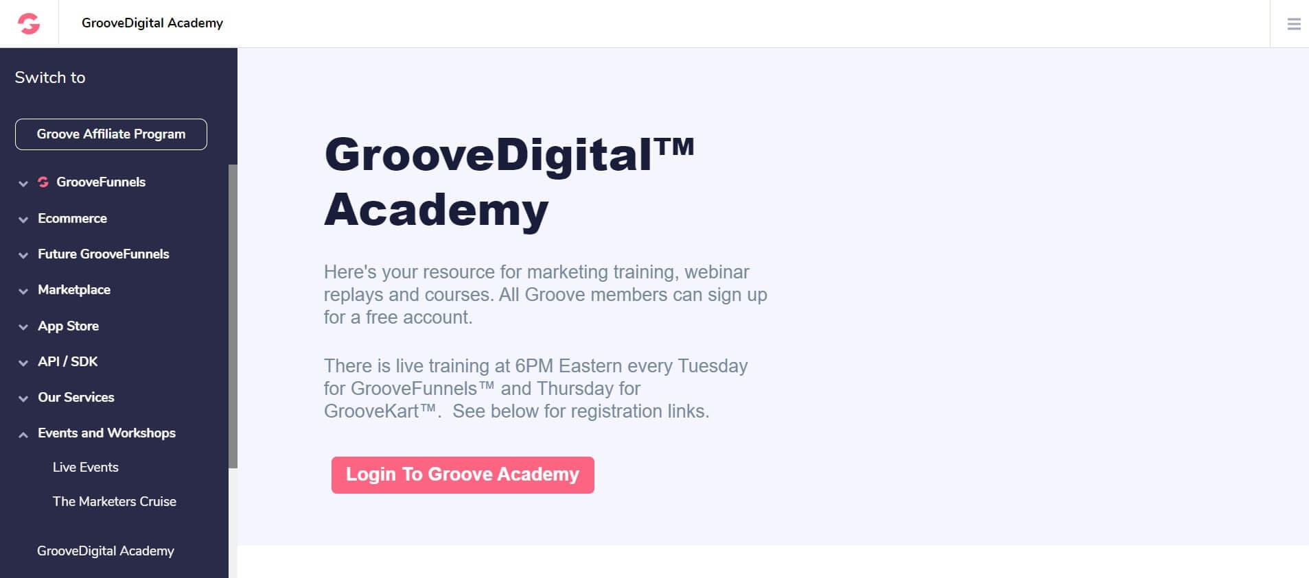 GrooveFunnels, Groove Digital Academy