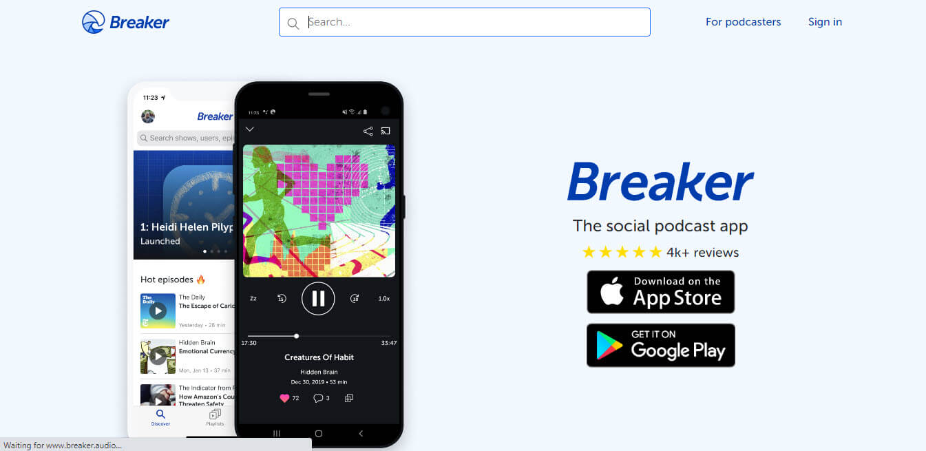 breaker podcast app