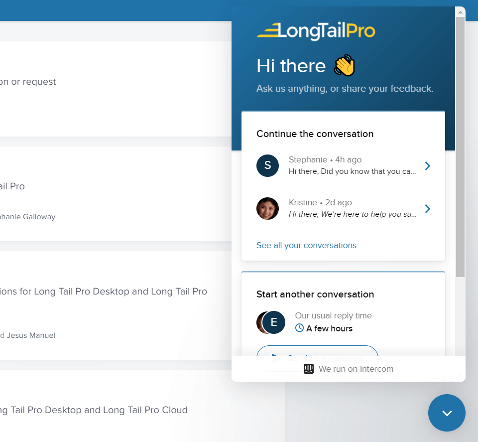 longtail pro support