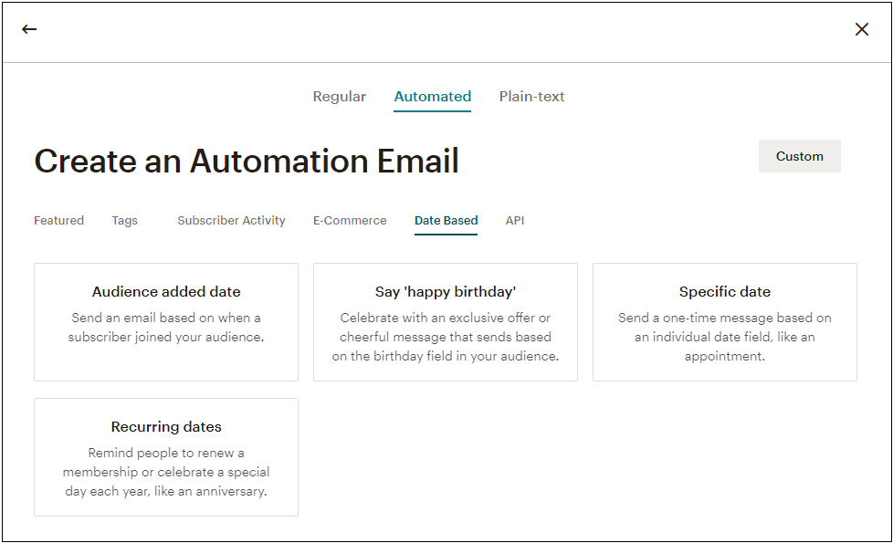 mailchimp marketing automation