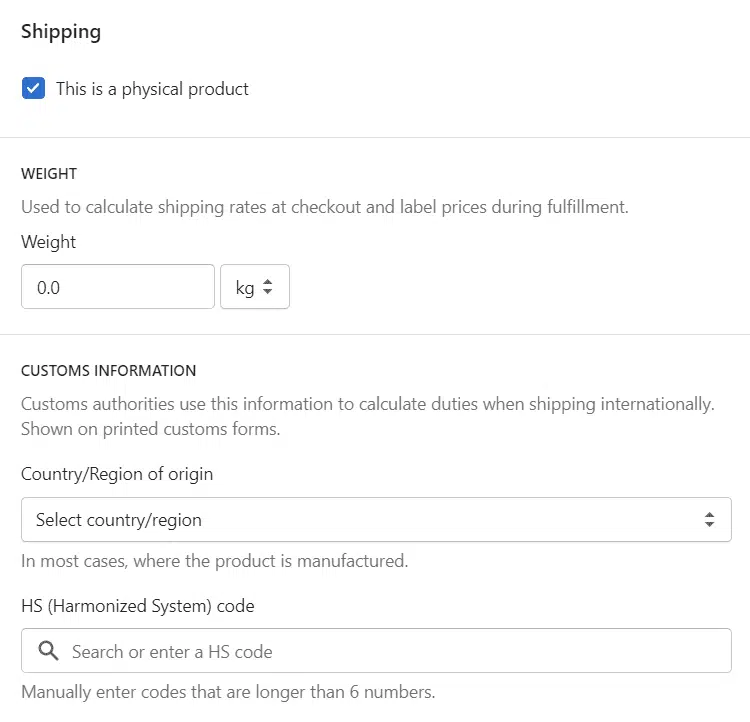 shopify Shipping and Fulfilment