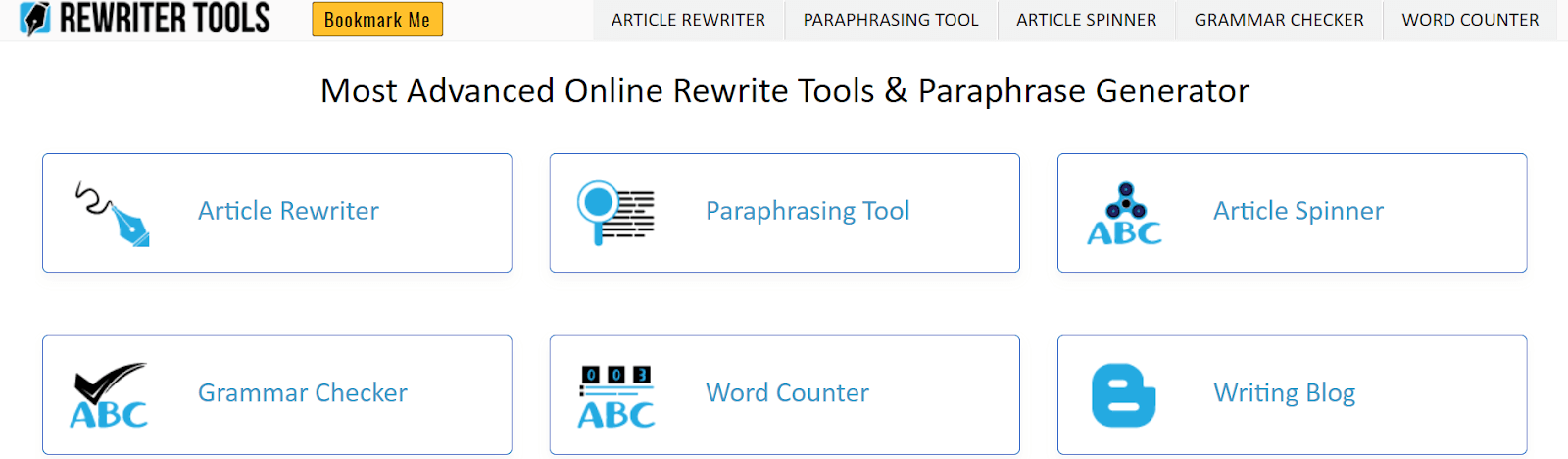 rewriter tools homepage