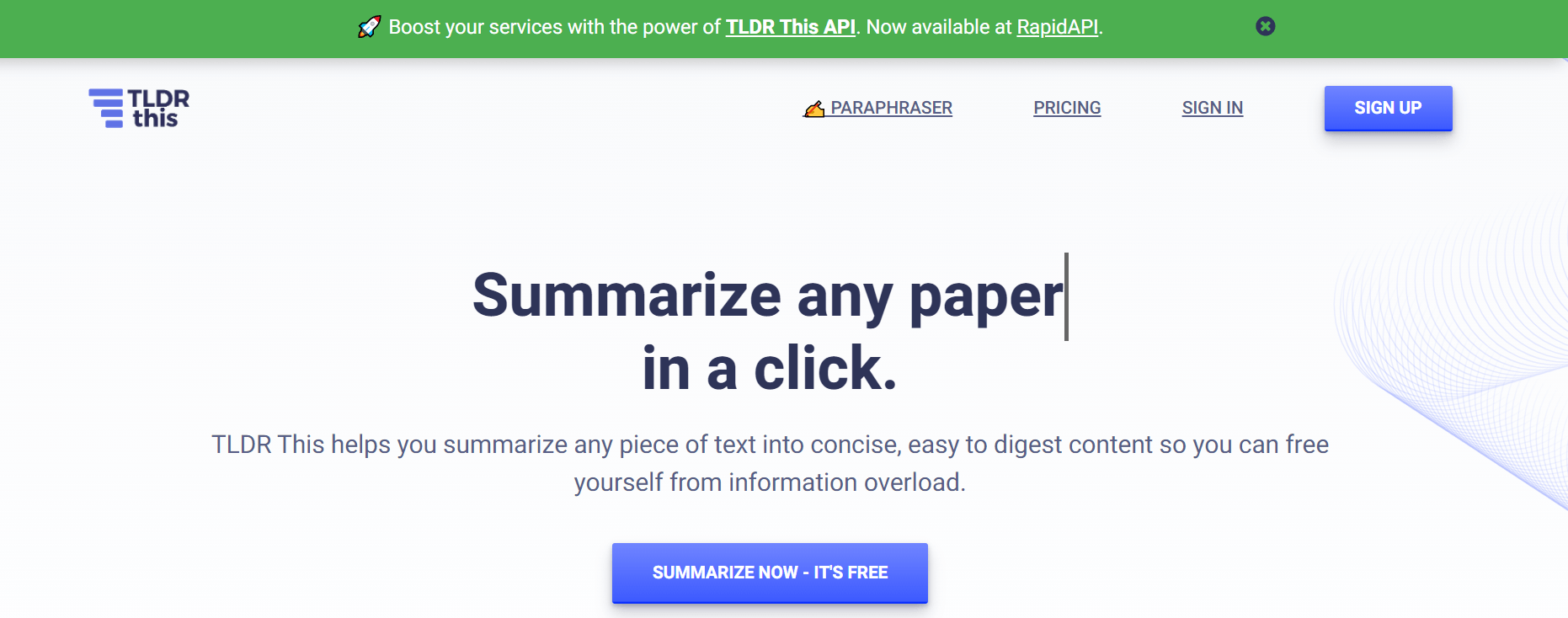 tldr this homepage